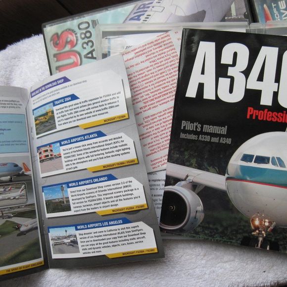 4 PC CD-ROM Flight Simulator Software Games Airbus Runway Safety Flanker Combat - Picture 4 of 14